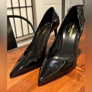 SAINT LAURENT
Patent Calfskin Zoe 85 Pumps 38.5 Black